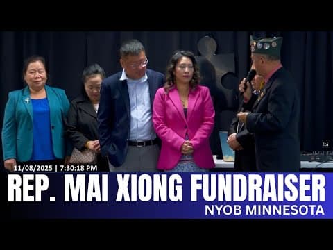 🔴3HBC LIVE | 11-08-2025 | Raw video - Fundraiser for Michigan State Rep. Mai Xiong in Minnesota.