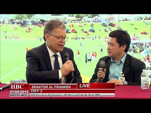 3HMONGTV NEWS[HD]: Yia Michael Thao talks with Senator Al Franken at Hmong Freedom Festival.