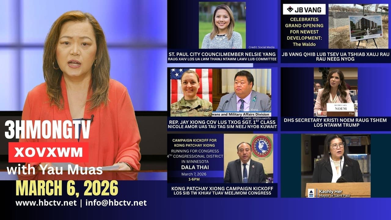 🔴3HMONGTV NEWS | March 6, 2026 - Xovxwm hnub no hauv xeev Minnesota.