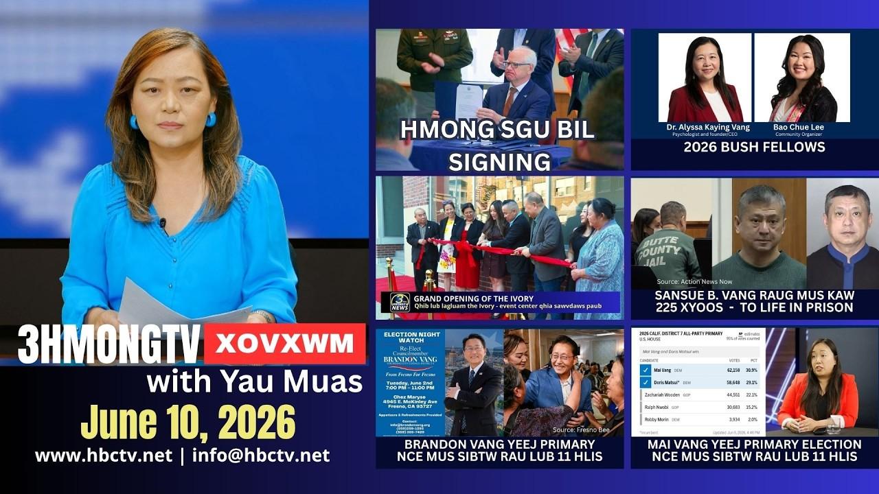 🔴3HMONGTV NEWS  | June 10, 2026 - Xovxwm tshaj tawm hauv xeev Minnesota hnub no.