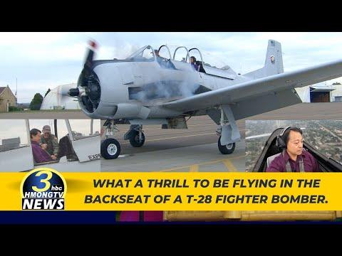 3HMONGTV | Flight demonstration of the T-28 bomber which was used in the CIA Secret War in Laos.