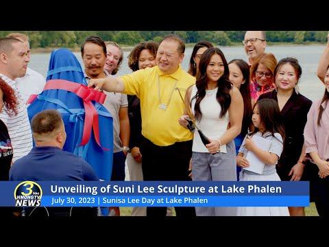 3HMONGTV NEWS | 07/30/2023 | Unveiling of Sunisa Lee sculpture at Lake Phalen in St. Paul.