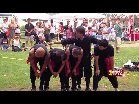 3HMONGTV NEWS[HD]: Hmong United Martial Arts Society performing at Dragon Festival 2014.