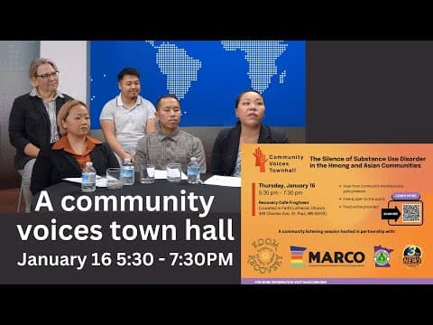 3HMONGTV | Uncover More Good with Yengyee Lor | Community town hall on substance use disorder.