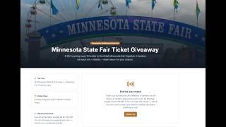 🔴LIVE DRAWING for Minnesota State Fair Ticket Giveaway