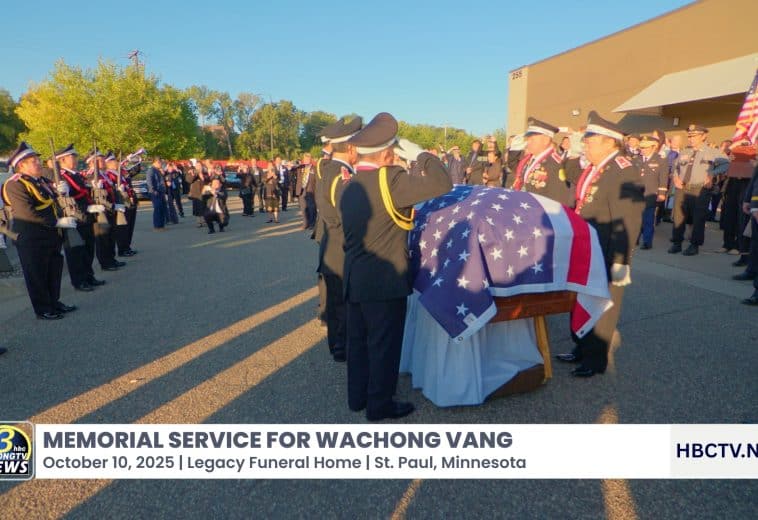 3HMONGTV News | The casket of Wachong Vang carried by horse drawn carriage to Legacy Funeral Home